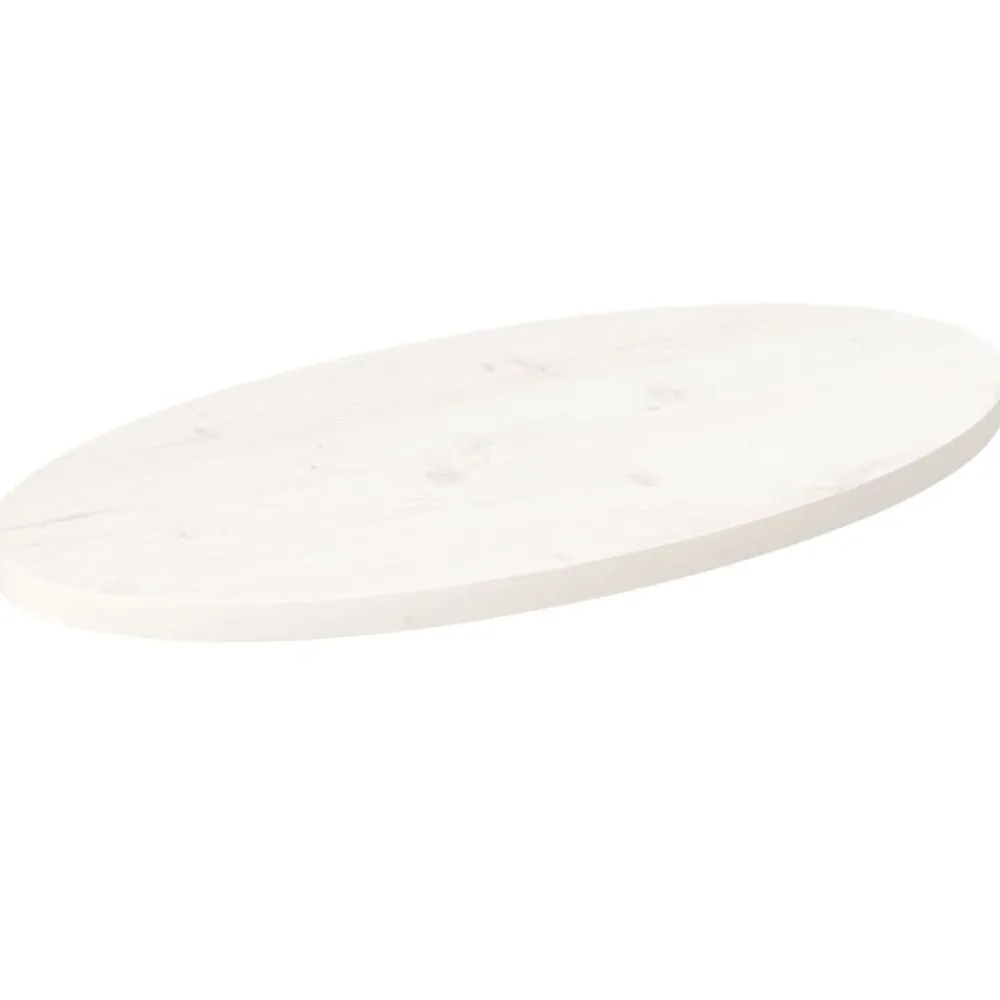 vidaXL Accesorios Para Mesas-Tablero de mesa ovalado madera maciza pino 70x35x2,5 cm