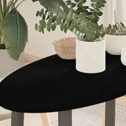 vidaXL Tablero de mesa ovalado madera maciza de roble 80x40x2 cm Marr&oacute;n oscuro Outlet