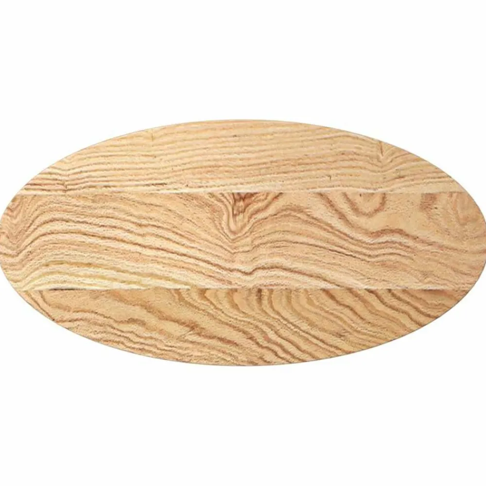 vidaXL Tablero de mesa ovalado madera maciza de roble 80x40x2 cm Natural Sale