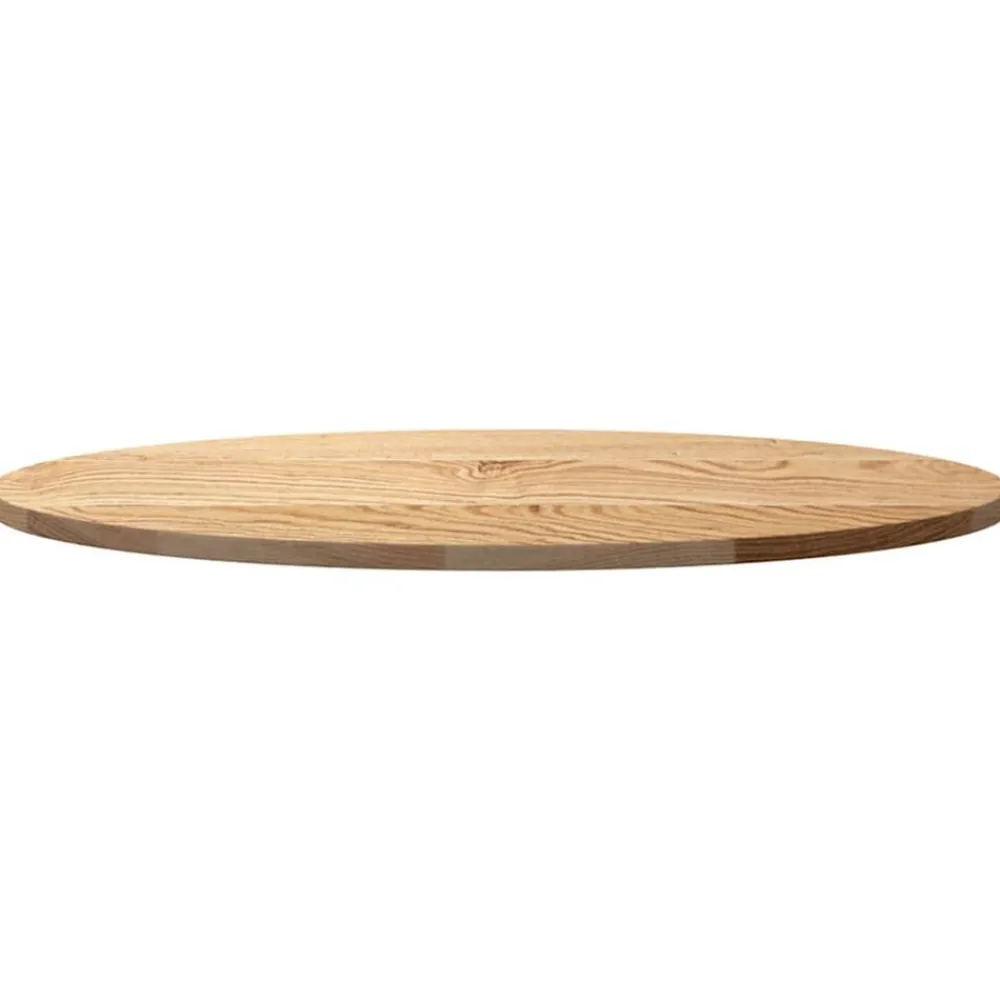 vidaXL Tablero de mesa ovalado madera maciza de roble 80x40x2 cm Natural Sale