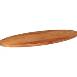 vidaXL Tablero de mesa ovalado madera maciza de acacia 80x40x2,5 cm Madera de acacia (natural)