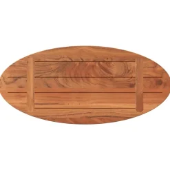 vidaXL Tablero de mesa ovalado madera maciza de acacia 80x40x2,5 cm Madera de acacia (natural)