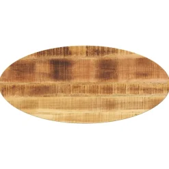 vidaXL Accesorios Para Mesas-Tablero de mesa ovalado madera maciza de mango 90x40x2,5 cm
