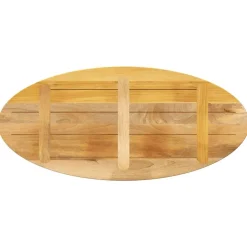 vidaXL Accesorios Para Mesas-Tablero de mesa ovalado madera maciza de mango 90x40x2,5 cm