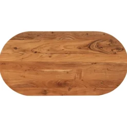 vidaXL Tablero de mesa ovalado madera maciza de acacia 80x40x3,8 cm Madera de acacia (natural)