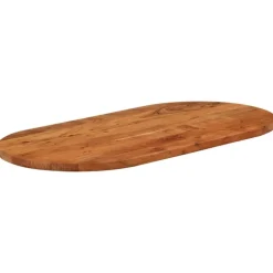 vidaXL Tablero de mesa ovalado madera maciza de acacia 80x40x3,8 cm Madera de acacia (natural)