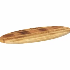 vidaXL Accesorios Para Mesas-Tablero de mesa ovalado madera maciza de mango 90x40x3,8 cm