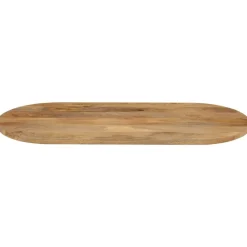vidaXL Tablero de mesa ovalado madera maciza de mango 80x40x3,8 cm Madera de mango (natural) New