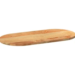 vidaXL Accesorios Para Mesas-Tablero de mesa ovalado madera maciza de roble 80x40x2 cm