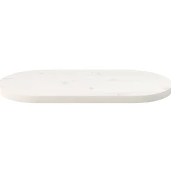 vidaXL Tablero de mesa ovalado madera maciza pino 60x30x2,5 cm Blanco Hot