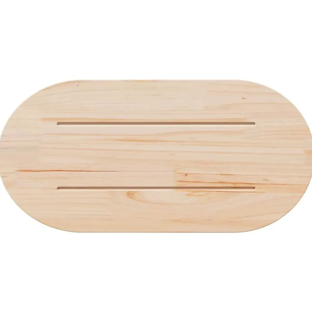 vidaXL Tablero de mesa ovalado madera maciza pino 60x30x2,5 cm Blanco Hot