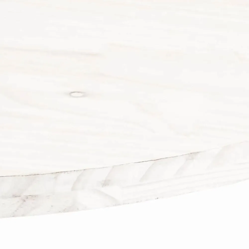 vidaXL Tablero de mesa ovalado madera maciza pino 60x30x2,5 cm Blanco Hot
