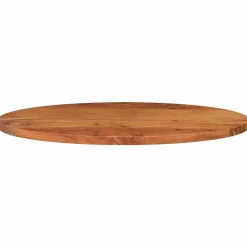 vidaXL Accesorios Para Mesas-Tablero de mesa ovalado madera maciza de acacia 80x40x3,8 cm
