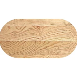 vidaXL Accesorios Para Mesas-Tablero de mesa ovalado madera maciza de roble 80x40x2 cm