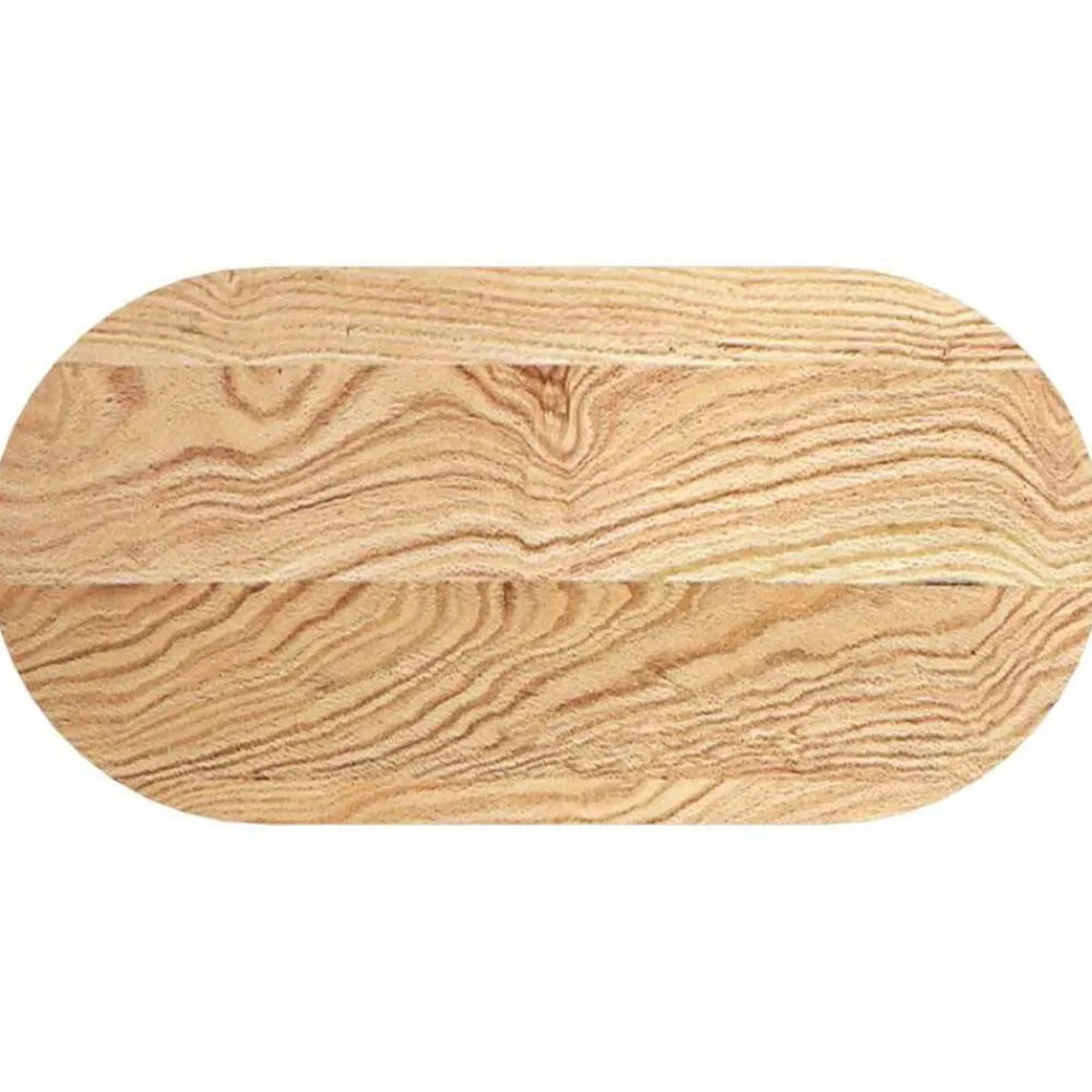 vidaXL Accesorios Para Mesas-Tablero de mesa ovalado madera maciza de roble 80x40x2 cm