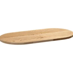 vidaXL Accesorios Para Mesas-Tablero de mesa ovalado madera maciza de roble 80x40x2 cm
