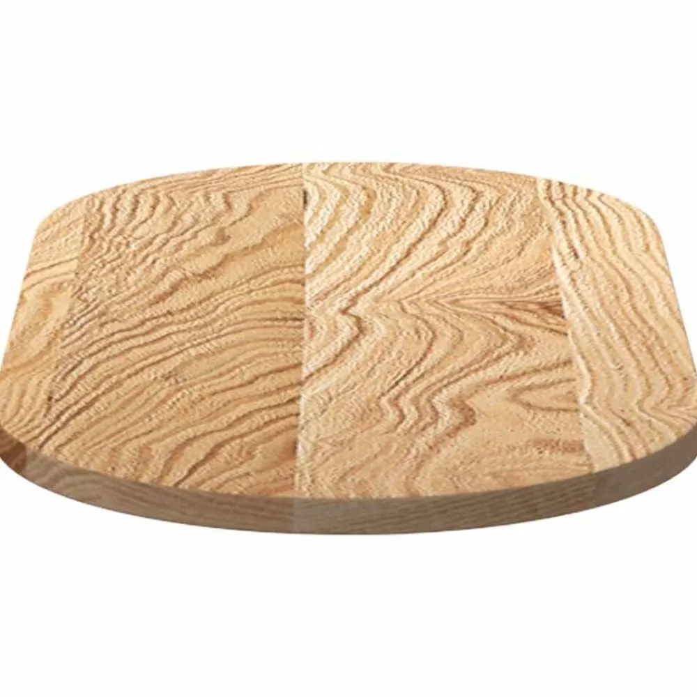 vidaXL Accesorios Para Mesas-Tablero de mesa ovalado madera maciza de roble 80x40x2 cm