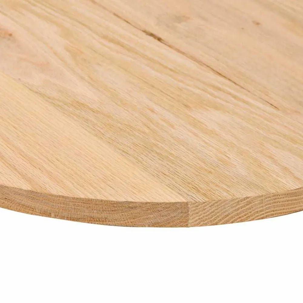 vidaXL Accesorios Para Mesas-Tablero de mesa ovalado madera maciza de roble 80x40x2 cm