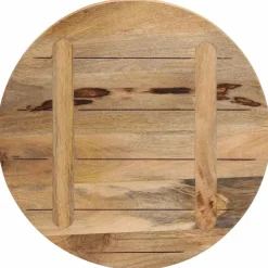 vidaXL Accesorios Para Mesas-Tablero de mesa redondo madera maciza mango rugosa Ø 40x2,5 cm
