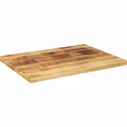 vidaXL Tablero de mesa rectangular madera maciza mango 70x60x1,5 cm Madera de mango rugosa (natural) Best