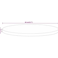 vidaXL Accesorios Para Mesas-Tablero de mesa redondo madera maciza reciclada Ø 40x2,5 cm