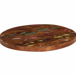vidaXL Tablero de mesa redondo madera maciza reciclada Ø 40x2,5 cm Madera reciclada (multicolor) New