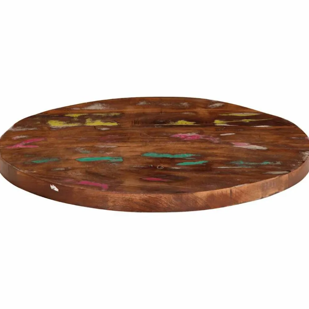 vidaXL Tablero de mesa redondo madera maciza reciclada Ø 40x2,5 cm Madera reciclada (multicolor) New