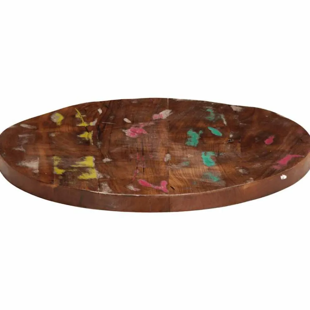 vidaXL Tablero de mesa redondo madera maciza reciclada Ø 40x2,5 cm Madera reciclada (multicolor) New
