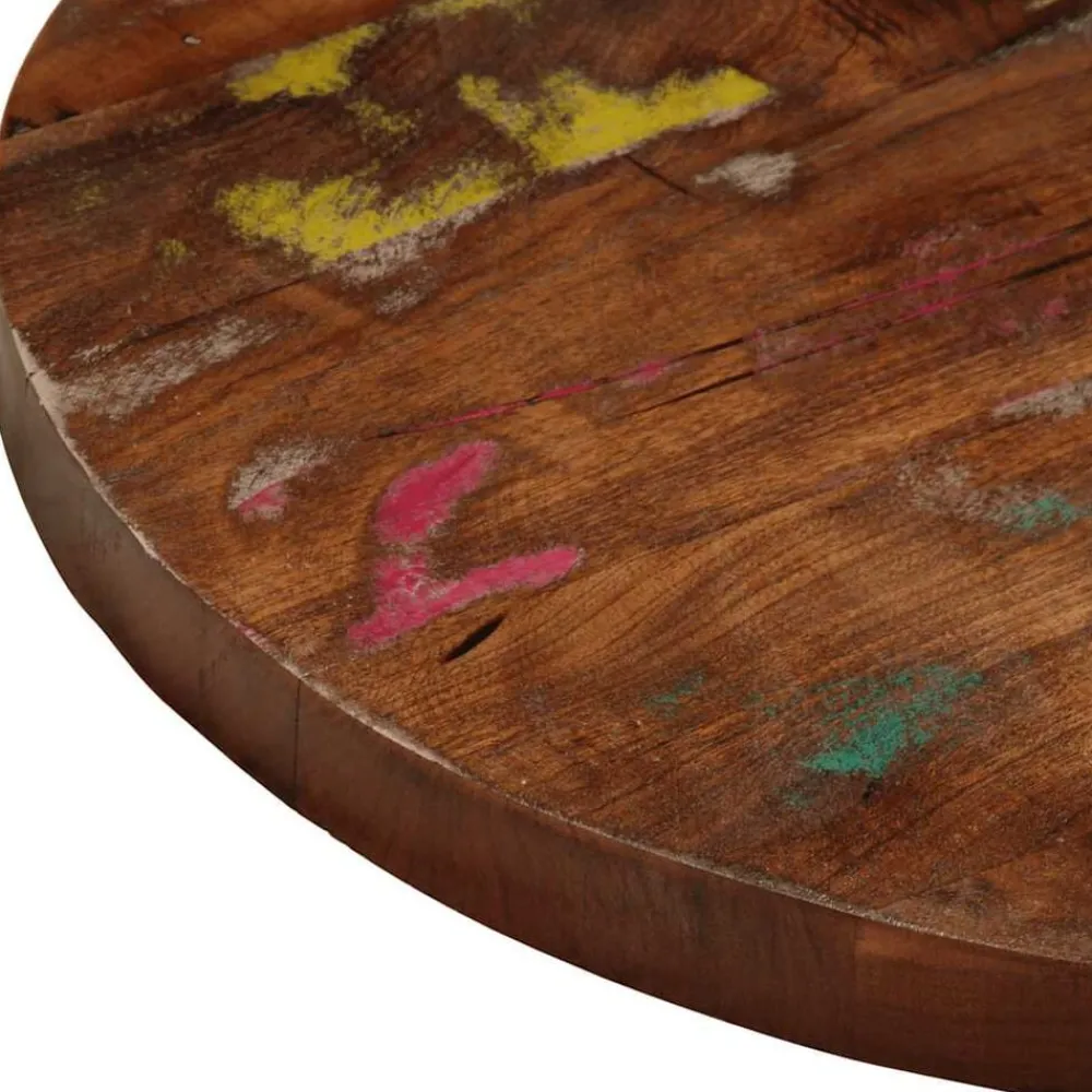 vidaXL Tablero de mesa redondo madera maciza reciclada Ø 40x2,5 cm Madera reciclada (multicolor) New