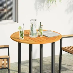 vidaXL Tablero de mesa redondo madera maciza de acacia Ø80x2,2 cm Outlet