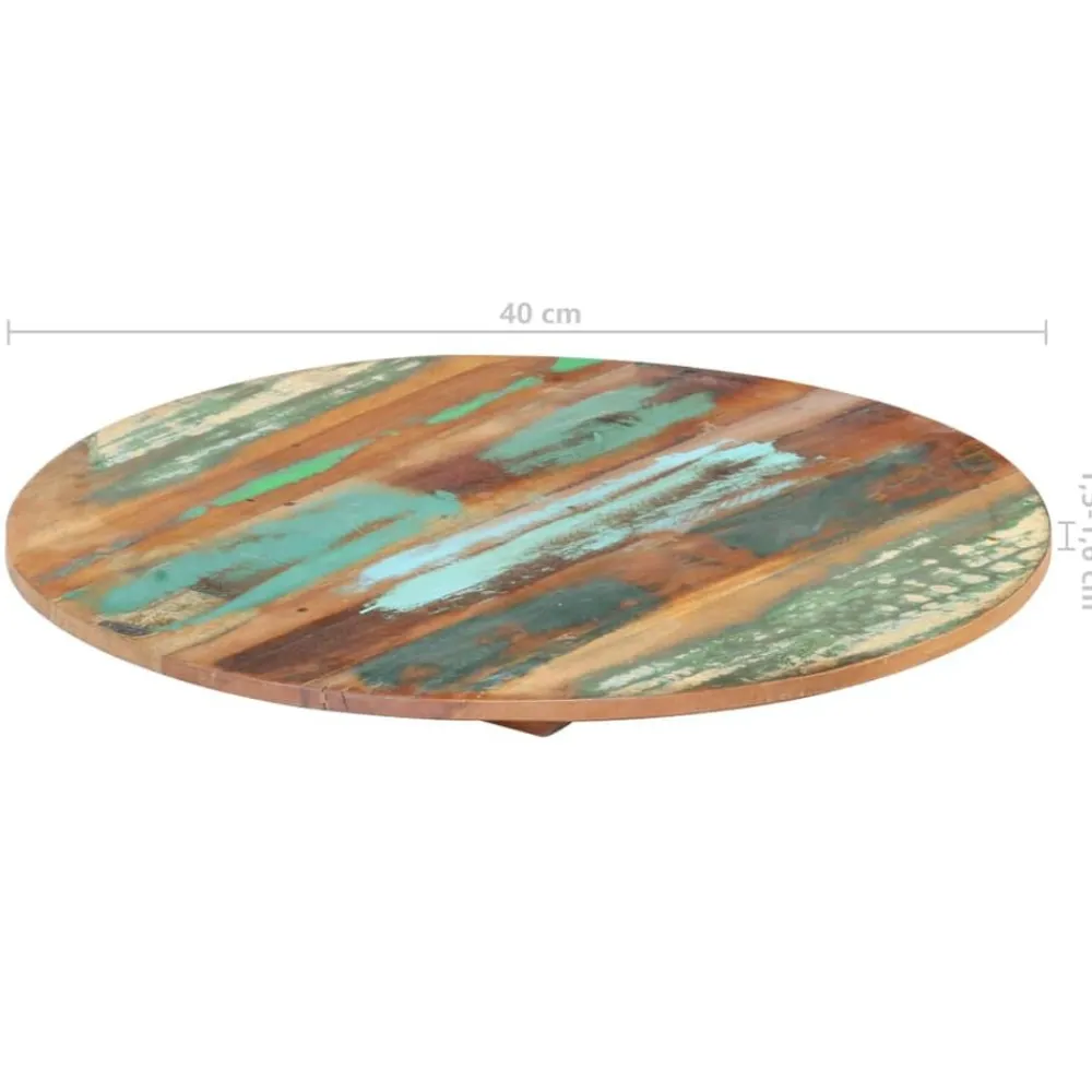 vidaXL Tablero de mesa redonda madera reciclada maciza 40 cm 15-16 mm Online