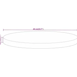 vidaXL Accesorios Para Mesas-Tablero de mesa redondo madera maciza mango rugosa Ø 40x3,8 cm