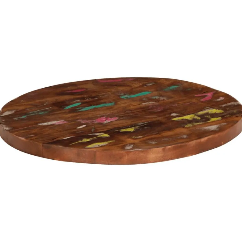 vidaXL Tablero de mesa redondo madera maciza reciclada Ø 40x3,8 cm Madera reciclada (multicolor) Best