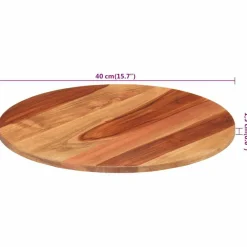 vidaXL Accesorios Para Mesas-Tablero de mesa redonda madera maciza de acacia 15-16 mm 40 cm