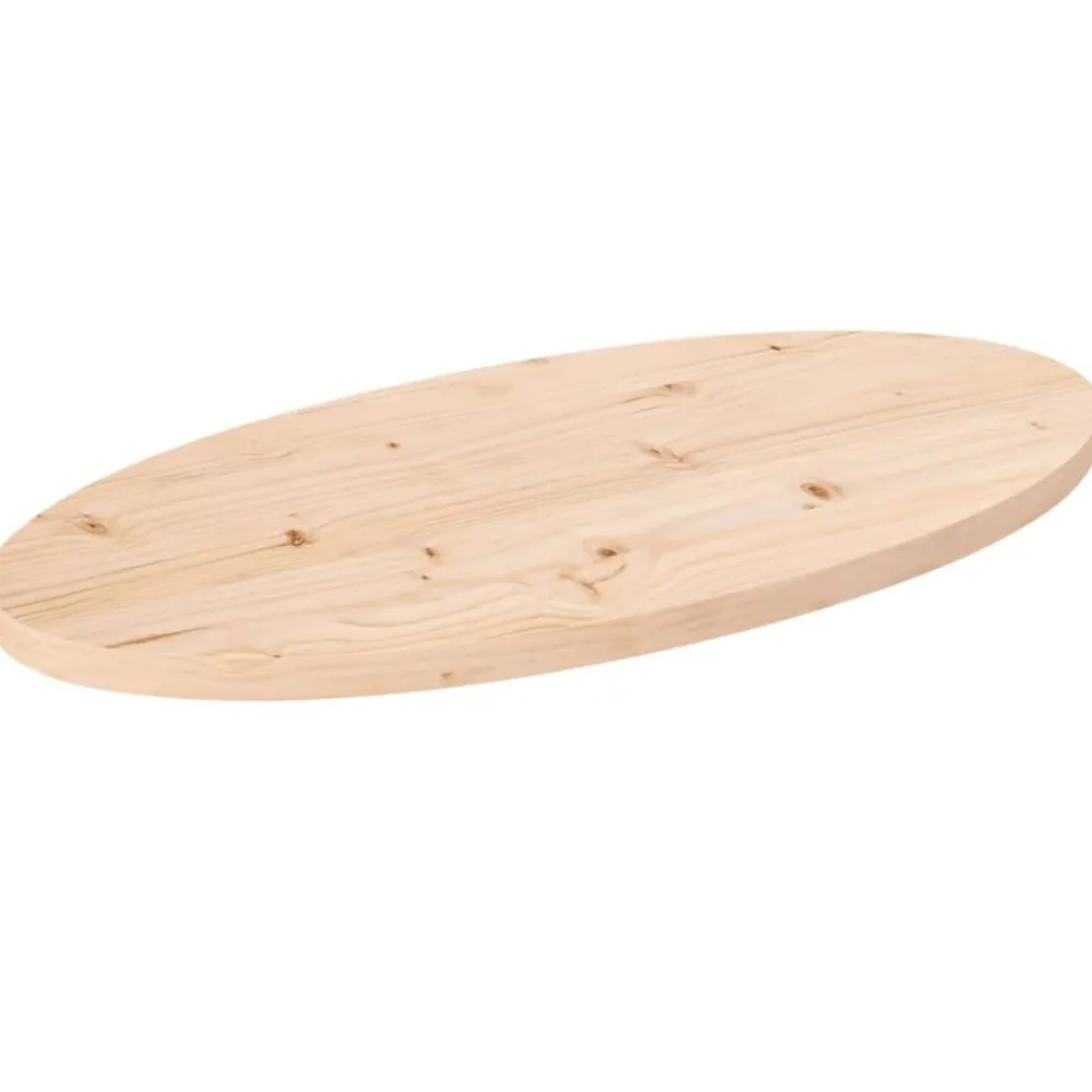 vidaXL Tablero de mesa 70x35x2,5 cm de madera maciza de pino ovalado Natural Online