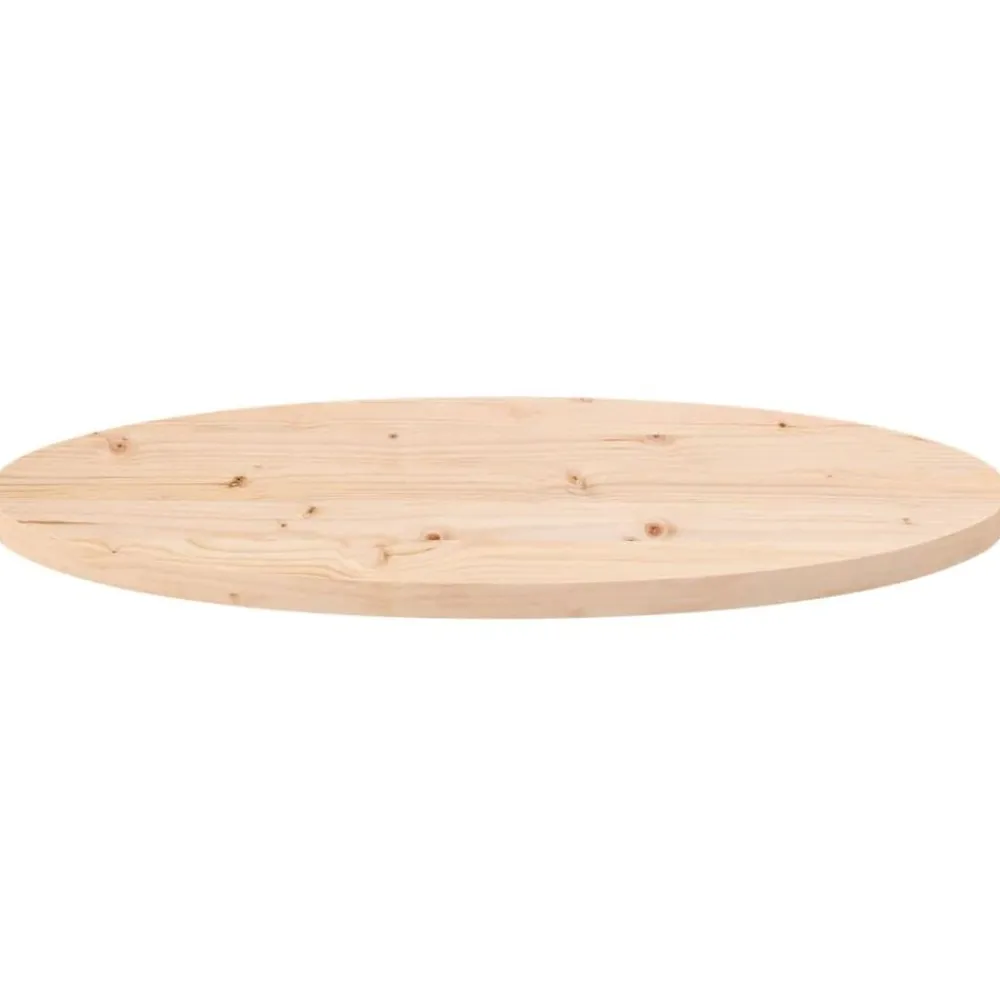 vidaXL Tablero de mesa 70x35x2,5 cm de madera maciza de pino ovalado Natural Online