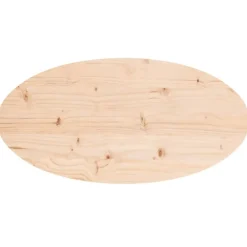 vidaXL Tablero de mesa 70x35x2,5 cm de madera maciza de pino ovalado Natural Online