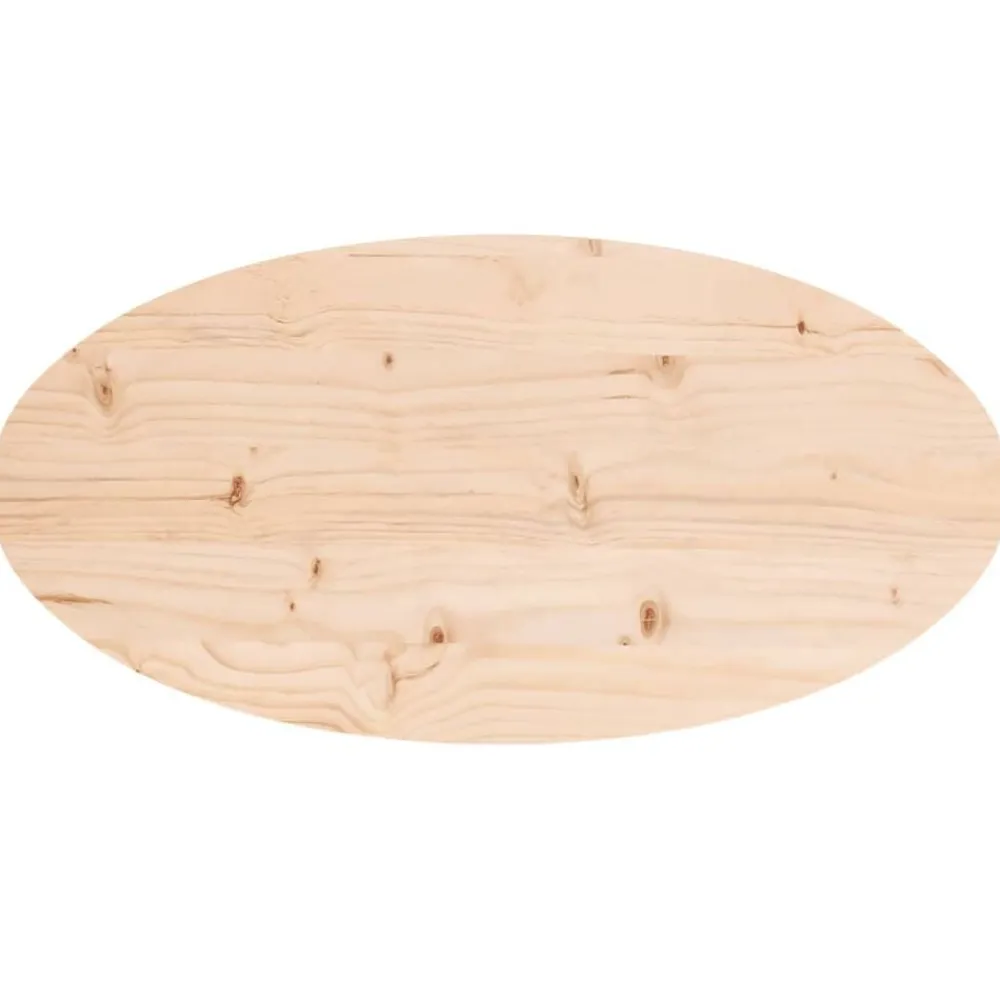 vidaXL Tablero de mesa 70x35x2,5 cm de madera maciza de pino ovalado Natural Online