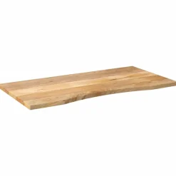 vidaXL Accesorios Para Mesas-Tablero escritorio con curva madera mango rugosa 140x60x2,5 cm
