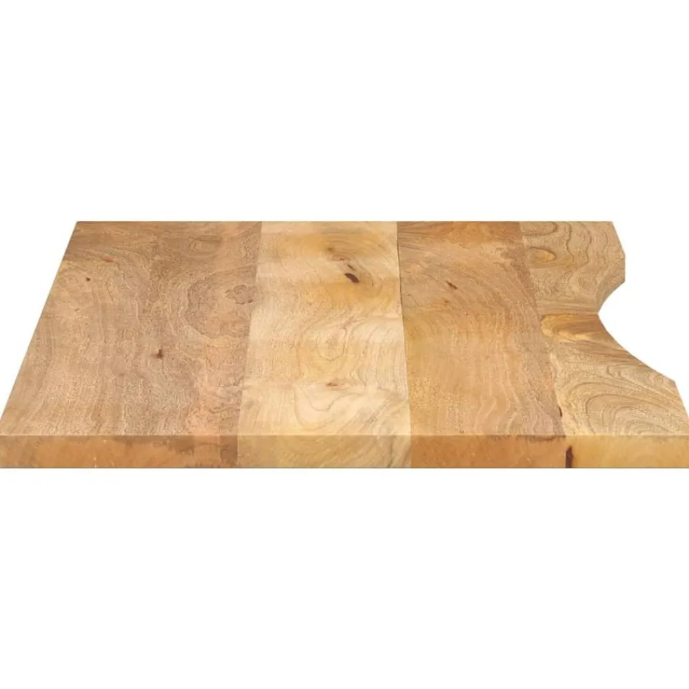 vidaXL Accesorios Para Mesas-Tablero escritorio con curva madera mango rugosa 140x60x2,5 cm