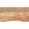 vidaXL Tablero escritorio con curva madera mango rugosa 120x60x2,5 cm