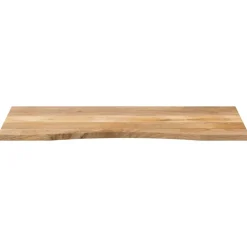 vidaXL Tablero escritorio con curva madera mango rugosa 120x60x2,5 cm