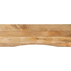 vidaXL Accesorios Para Mesas-Tablero escritorio con curva madera mango rugosa 160x50x2,5 cm
