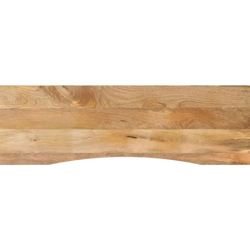 vidaXL Accesorios Para Mesas-Tablero escritorio con curva madera mango rugosa 160x50x2,5 cm