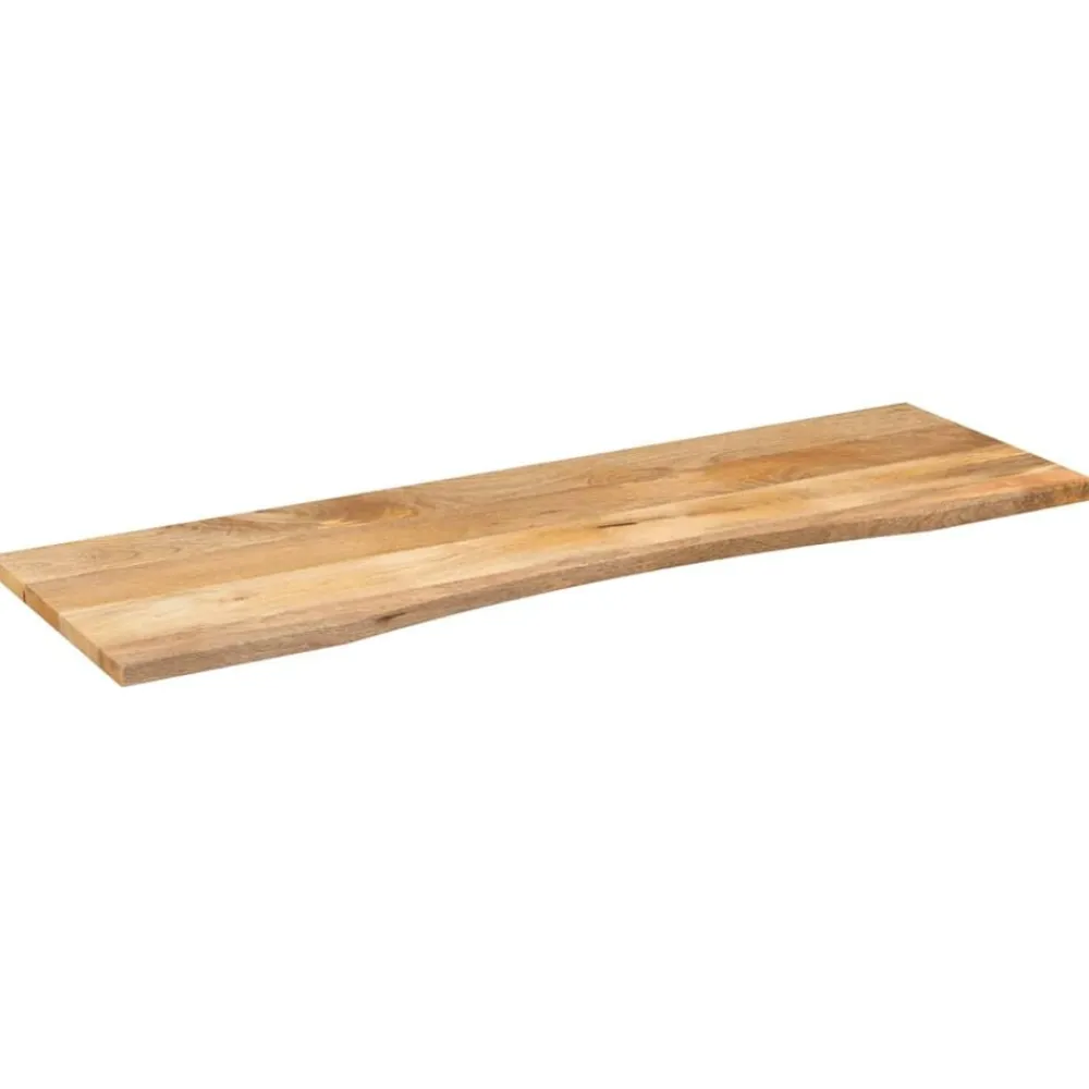 vidaXL Accesorios Para Mesas-Tablero escritorio con curva madera mango rugosa 160x50x2,5 cm