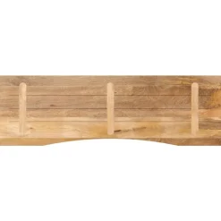 vidaXL Accesorios Para Mesas-Tablero escritorio con curva madera mango rugosa 160x50x2,5 cm