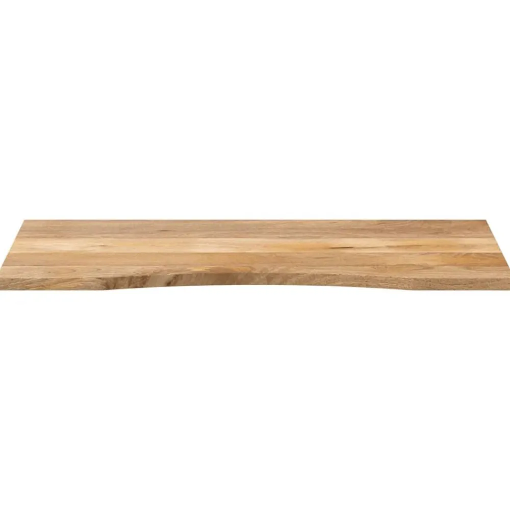 vidaXL Accesorios Para Mesas-Tablero escritorio con curva madera mango rugosa 110x50x2,5 cm