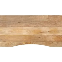 vidaXL Accesorios Para Mesas-Tablero escritorio con curva madera mango rugosa 110x60x2,5 cm