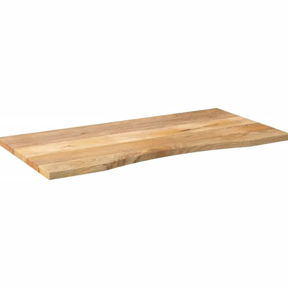 vidaXL Accesorios Para Mesas-Tablero escritorio con curva madera mango rugosa 110x60x2,5 cm
