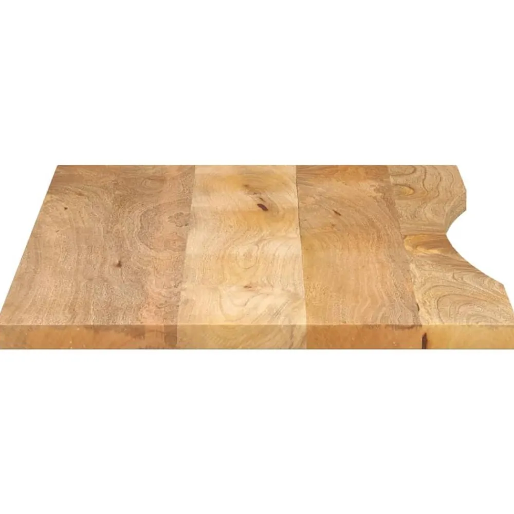 vidaXL Accesorios Para Mesas-Tablero escritorio con curva madera mango rugosa 110x60x2,5 cm
